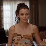 Maxine’s horse print corset top on Ginny & Georgia