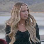 Mayci’s black twist front dress on The Secret Lives of Mormon Wives