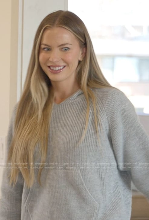 Mayci's gray knit hoodie on The Secret Lives of Mormon Wives