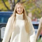 Mayci’s white turtleneck sweater dress on The Secret Lives of Mormon Wives