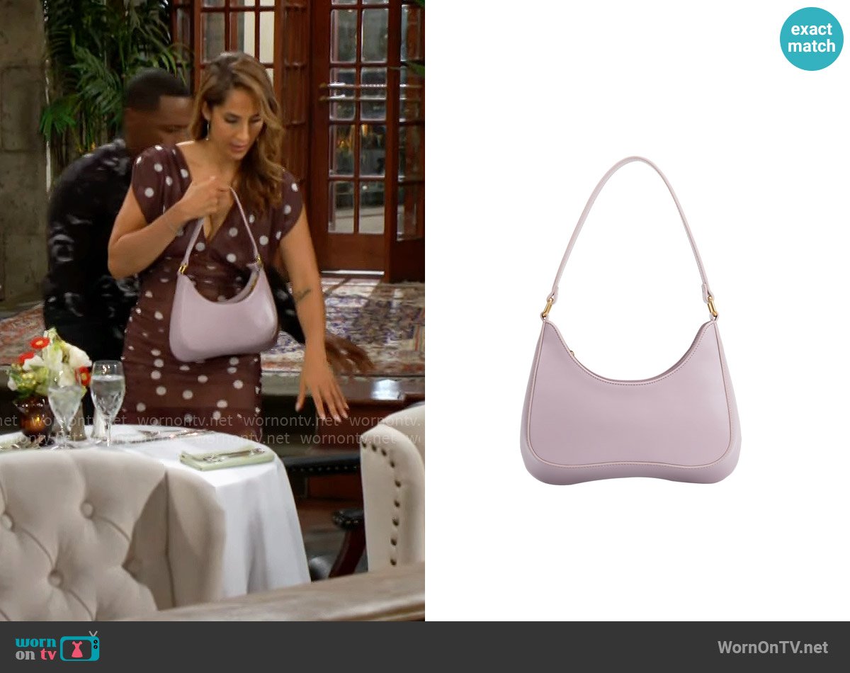 Melie Bianco Yvonne Bag in Lilac worn by Lily Winters (Christel Khalil) on The Young and the Restless