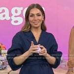 Melissa Garcia’s navy wrap top and pants on Today