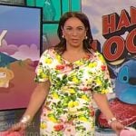 Michelle Miller’s floral lemon print dress on CBS Mornings