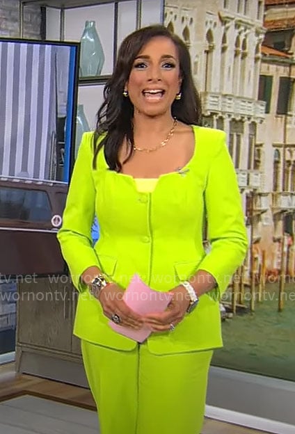 Michelle Miller's lime green suit on CBS Mornings