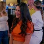Michelle’s orange crop top on The Valley