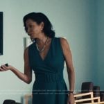 Michelle’s teal belted dress on The Better Sister