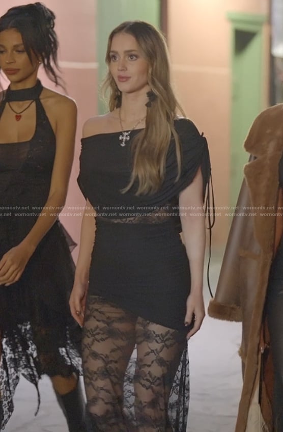 Mikayla's black lace maxi dress on The Secret Lives of Mormon Wives