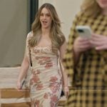 Mikayla’s floral print tie shoulder dress on The Secret Lives of Mormon Wives