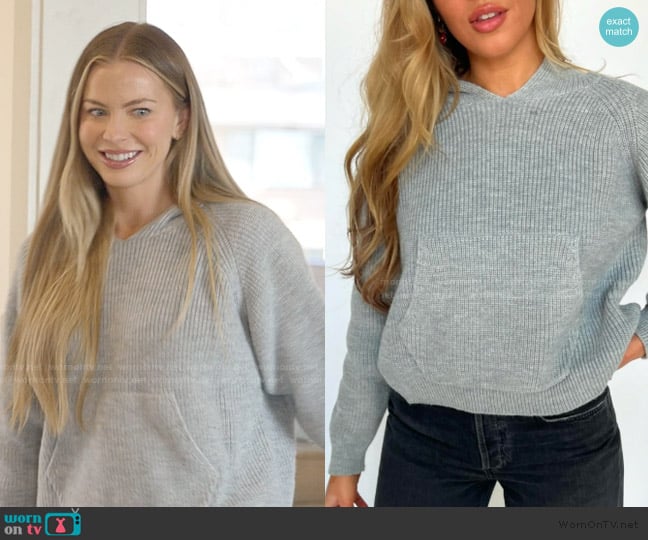 Milkstain Knit Hoodie worn by Mayci Neeley on The Secret Lives of Mormon Wives