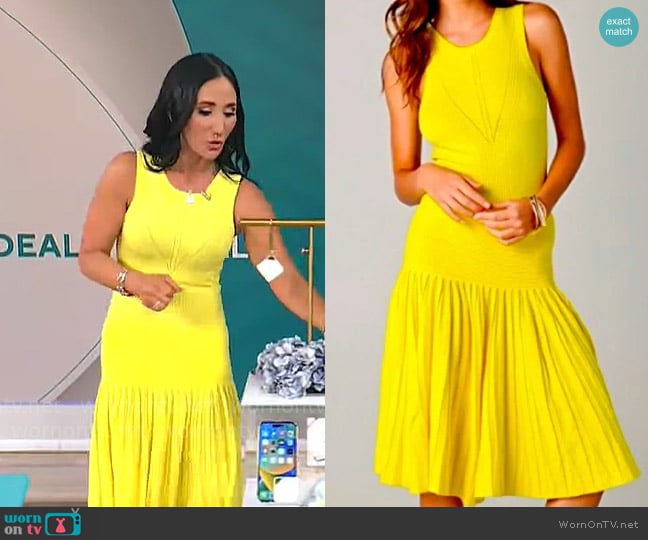 Milly Josephine Dress worn by Elizabeth Werner on CBS Mornings