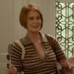 Miranda’s stripe knit top on And Just Like That