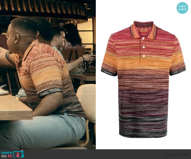 Missoni Stripe-pattern cotton polo shirt