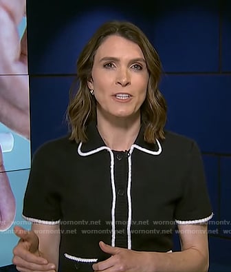 Molly’s contrast trim knit top on Today