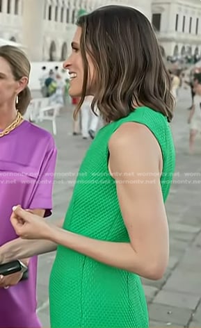 Molly's green textured dress on Today