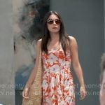 Molly’s red floral dress on General Hospital