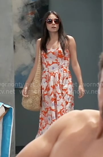 Molly’s red floral dress on General Hospital