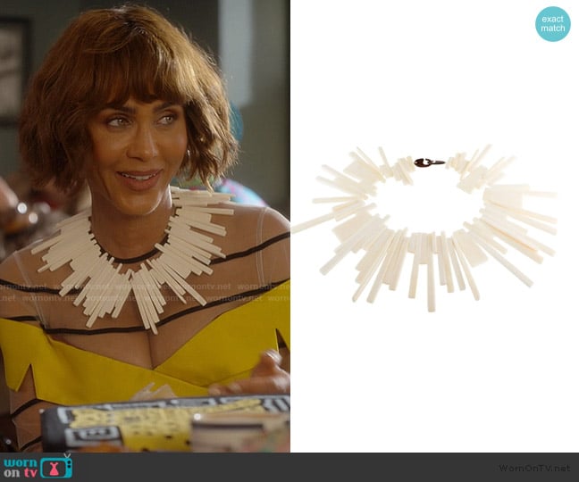 Monies Horn Spike Collar Necklace worn by Lisa Todd Wexley (Nicole Ari Parker) on And Just Like That