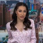 Morgan’s white chain print blouse on NBC News Daily