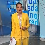 Morgan’s yellow pant suit on NBC News Daily