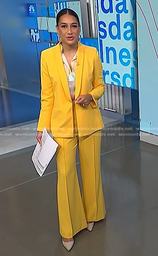 Morgan's yellow pant suit on NBC News Daily