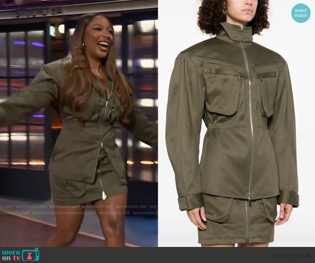 Mugler Workwear Jacket worn by Victoria Monet on The Kelly Clarkson Show