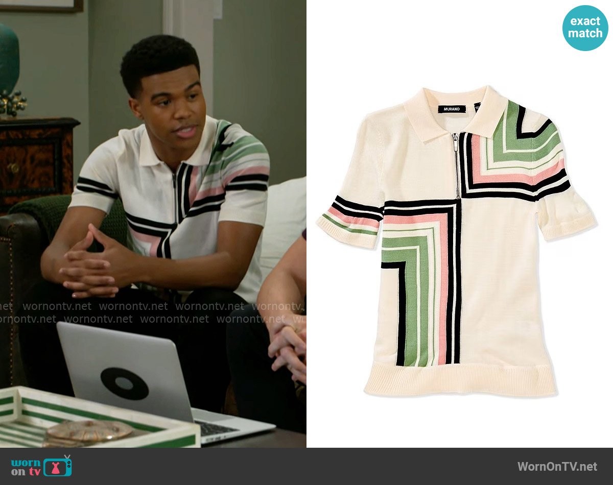 Murano Big Boys Quarter Zip Polo worn by Tyrell Richardson (Jaden Lucas Miller) on Beyond the Gates