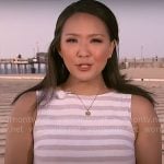 Nancy Chen’s stripe mini dress on CBS Mornings