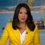 Nancy Chen’s yellow blazer on CBS Evening News