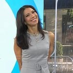 Natalie’s grey belted midi dress on Today