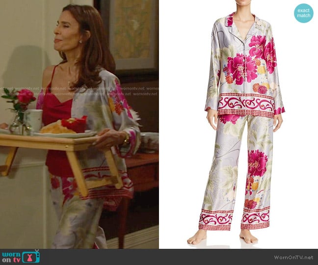 Natori Notch PJ Set worn by Hope Williams (Kristian Alfonso) on Days of our Lives