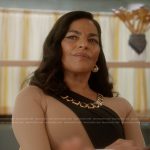 Seema’s gold drop earrings on And Just Like That