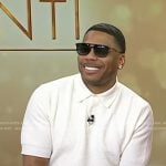 Nelly’s white textured polo on Today