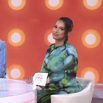 Nessa Diab’s green print dress on Today
