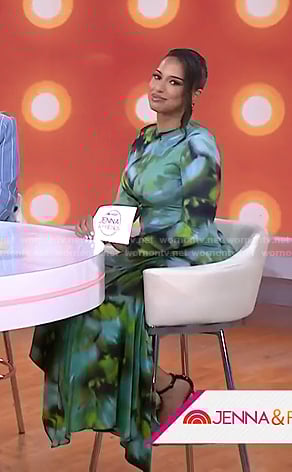 Nessa Diab's green print dress on Today