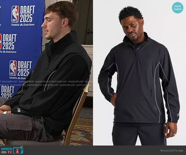 New Balance Super Run Jacket in Black worn by Cooper Flagg on Today