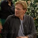 Nick’s grey suede bomber jacket on The Bold and the Beautiful