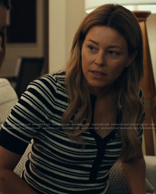 Nicky's stripe polo on The Better Sister