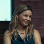 Nicky’s blue button vest on The Better Sister
