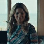 Nicky’s zig-zag print ruched top on The Better Sister