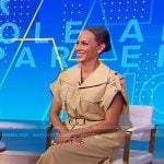 Nicole Ari Parker’s beige belted dress on Good Morning America
