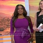 Niecy Nash-Betts’s purple belted sheath dress on Today