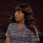 Norah’s purple plaid cropped shirt on Ginny & Georgia