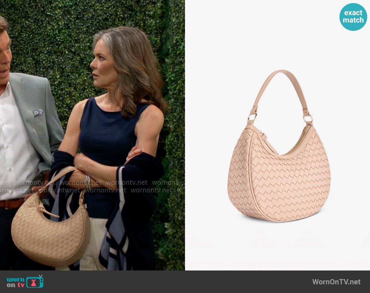 On 34th Crossbody Hobo in Chai worn by Diane Jenkins (Susan Walters) on The Young and the Restless