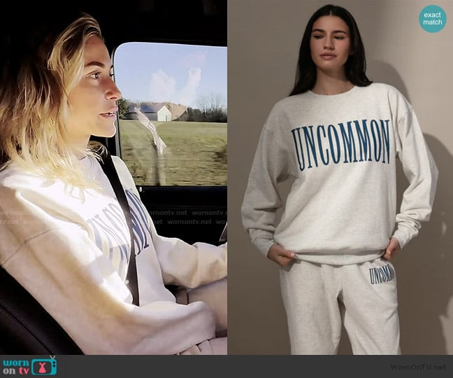 Uncommon James Forever Uncommon Sweatshirt worn by Kristin Cavallari on Honestly Cavallari The Headline Tour