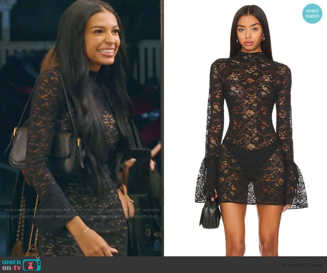 Oseree O-lover Lace Mini Dress worn by Layla Taylor on The Secret Lives of Mormon Wives