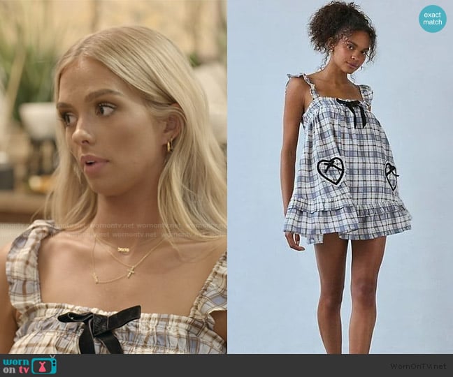 Urban Outfitters Blue Hearts Desire Lounge Dress worn by Miranda McWhorter on The Secret Lives of Mormon Wives