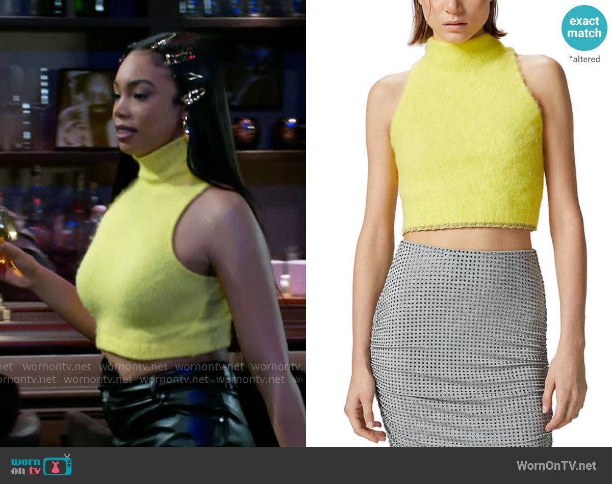 Pinko American Curl Top worn by Chelsea Hamilton (RhonniRose Mantilla) on Beyond the Gates