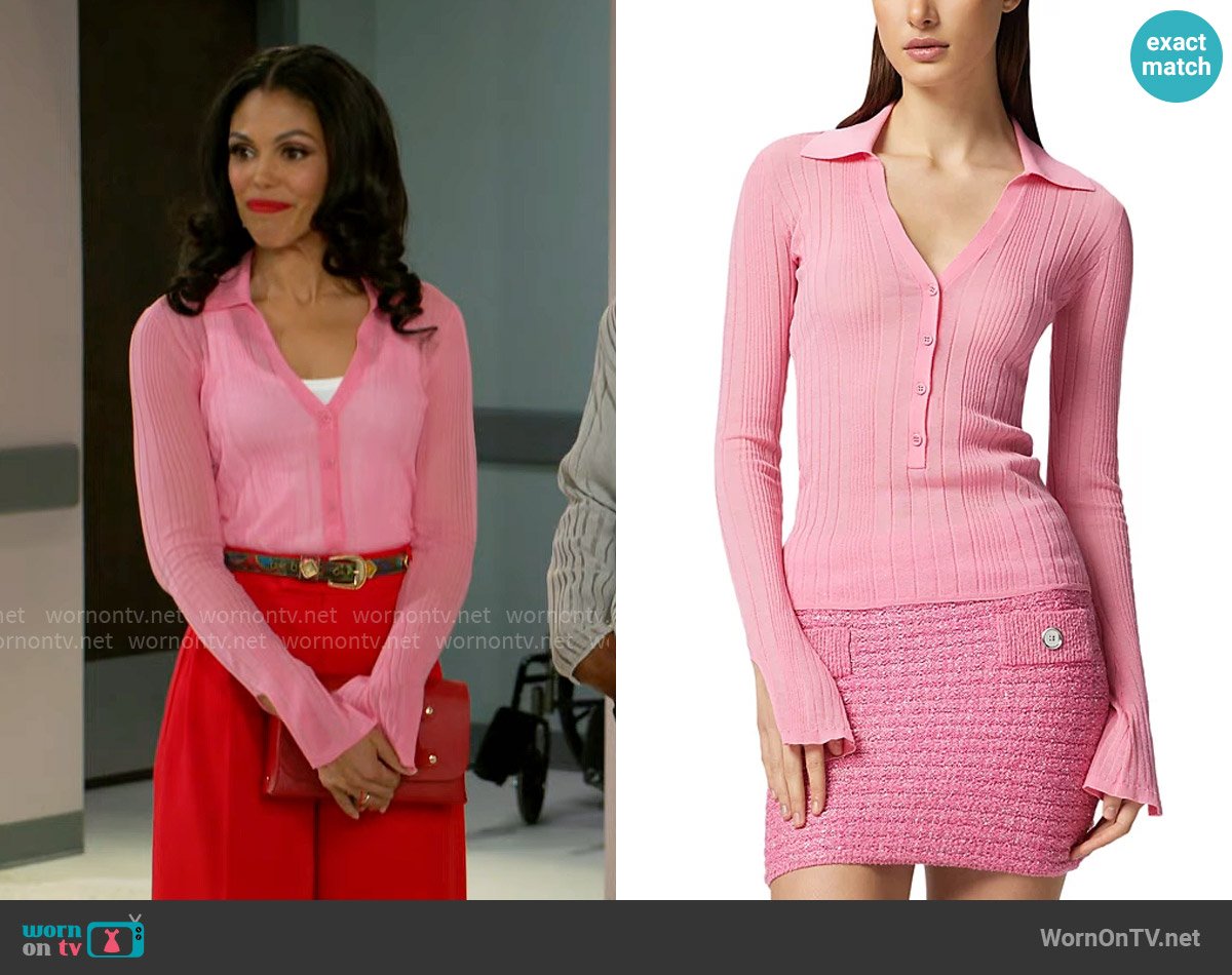 Pinko Annapurna Polo worn by Dani Dupree (Karla Mosley) on Beyond the Gates