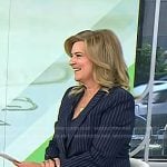Christine’s navy pinstripe blazer and skirt on Today