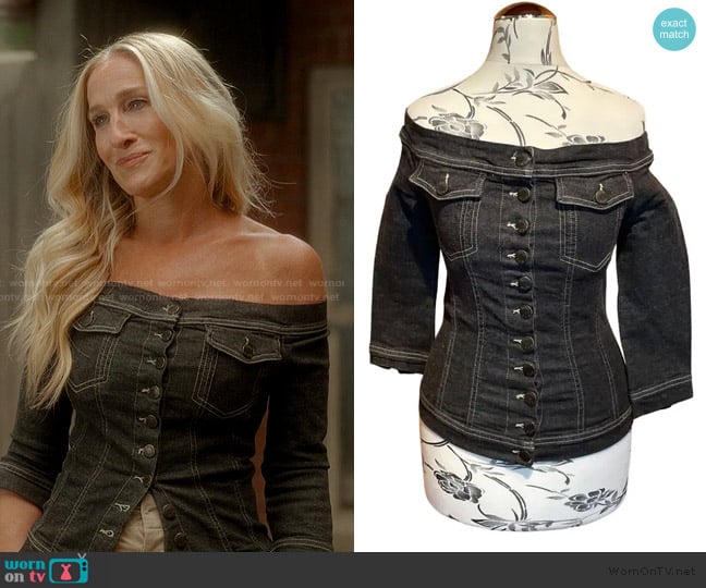 Plein Sud Short Vest worn by Carrie Bradshaw (Sarah Jessica Parker) on And Just Like That